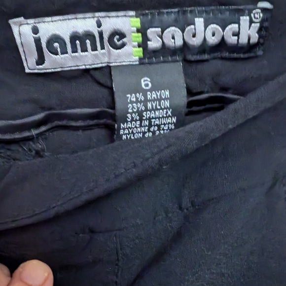 Jamie Sadock Golf Capri Pants Cropped Zipper Pockets Black Size 6 - Picture 3 of 5